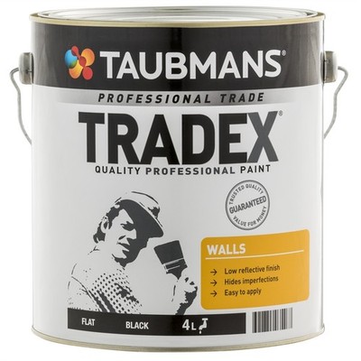 Taubmans 4L Tradex Black Flat Interior Wall Paint Car Interior