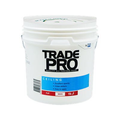 Trade Pro 15L White Flat Interior Ceiling Paint Car Interior