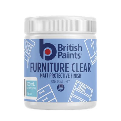 British Paints Clear Matt Protective Furniture Paint - Matte Car Interior