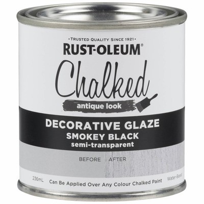 Rust-Oleum 236ml Smokey Black Chalked Decorative Glaze Paint Car Interior