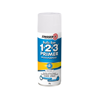 Zinsser 369g Bright White Bulls Eye 1-2-3 Undercoat Primer And Sealer Spray Home