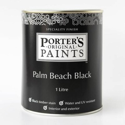 Porter's Paints 1L Palm Beach Black Timber Stain Car Interior Auto
