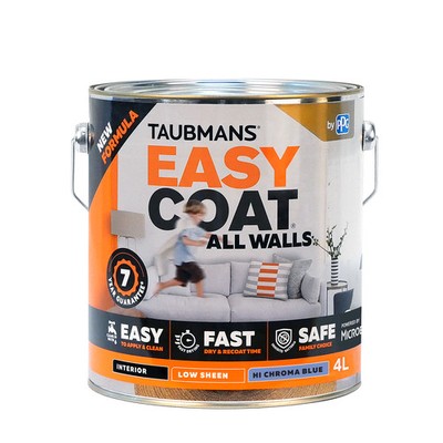 Taubmans 4L Hi-C Blue Low Sheen Easycoat All Walls Interior Paint Car Interior