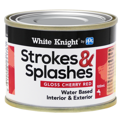 White Knight 100ml Cherry Red Strokes and Splashes Paint Car Interior Auto