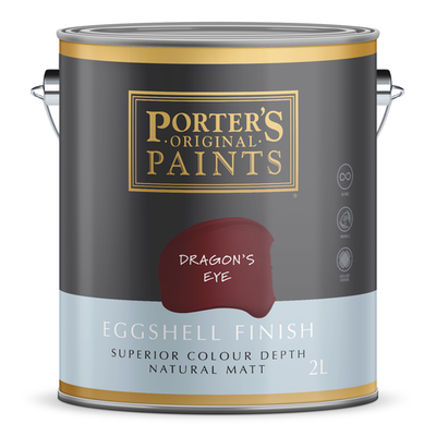 Porter's 2L Dragon's Eye Eggshell Finish Broadwall Washable Paint Car Interior