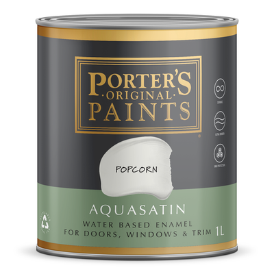 Porter's 1L Popcorn Aquasatin Eggshell Finish Broadwall Washable Paint Garden