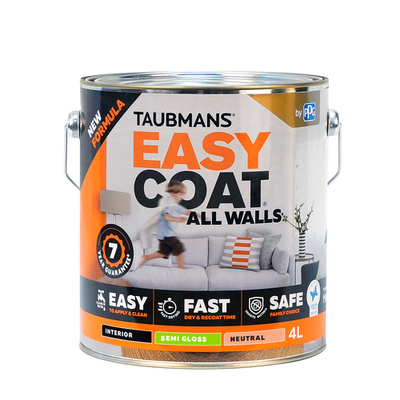 Taubmans 4L Neutral Semi Gloss Easycoat All Walls Interior Paint Car Interior