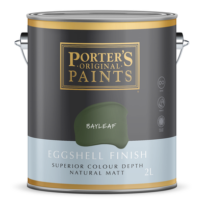 Porter's 2L Bayleaf Eggshell Finish Broadwall Washable Paint Car Interior Auto