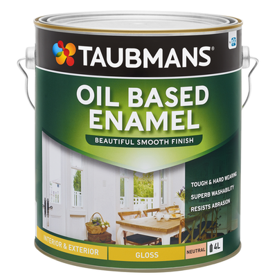 Taubmans 4L Neutral Gloss Oil Based Enamel Car Service Auto