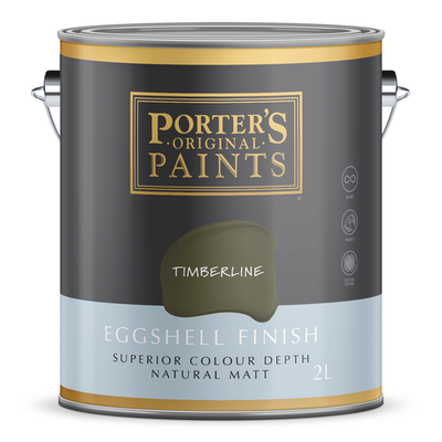 Porter's 2L Timberline Eggshell Finish Broadwall Washable Paint Car Interior