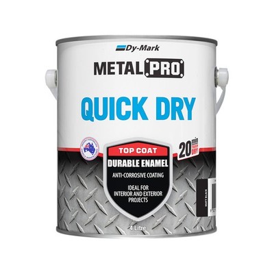 Dy-Mark 4L Black Matt MetalPro Quick Dry - 4L Black Car Interior Auto