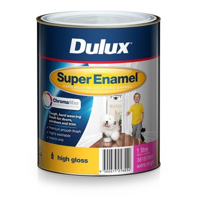 Dulux 1L Extra Bright High Gloss ChromaMax Super Enamel Paint - 1L Car Interior