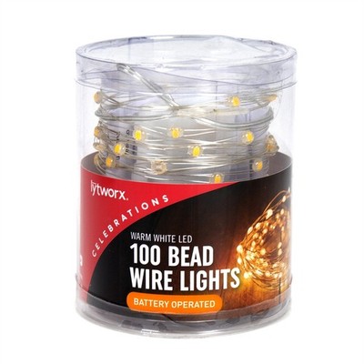 Lytworx Warm White Battery Operated Bead Wire Lights - 100 pieces Electronics