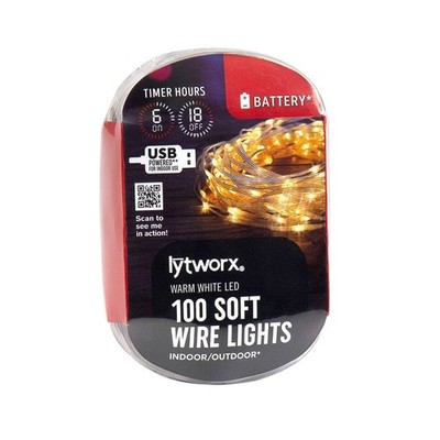 Lytworx Warm White Battery Operated Soft Wire Lights - 100 pieces Electronics