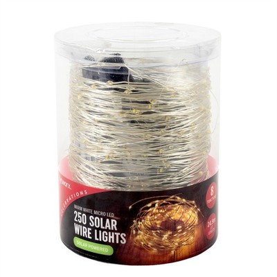 Lytworx Warm White Solar Micro LED Wire Lights - 250 pieces Garden Outdoor