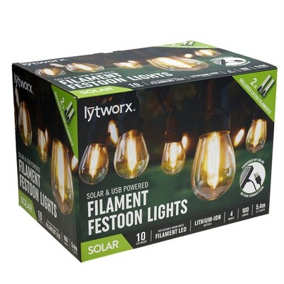 Lytworx Filament Festoon Solar And USB LED Lights Car Charger Auto
