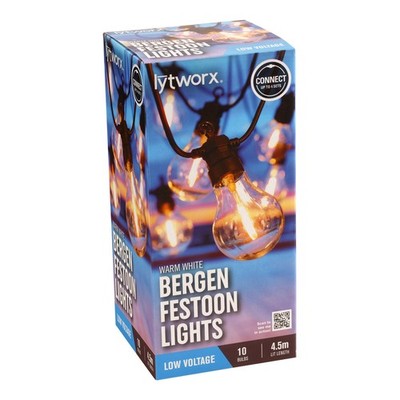 Lytworx 10 Warm White Bergen Festoon Party Lights Home DIY