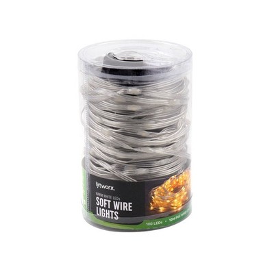 Lytworx 10m Solar Warm White Soft Wire String Light Garden