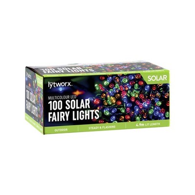 Lytworx 100 Multicolour LED 2 Function Solar Fairy Lights Door Hardware