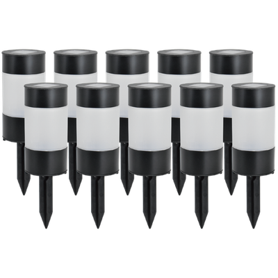 Click Village Solar LED Pathway Bollard - Pack of 10 Garden