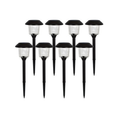 Luxzone 39cm 50lm Solar LED Pathway Light - 8 pieces Garden