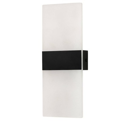 Brilliant 29cm Black Matt LED Modern Wisher Wall Light