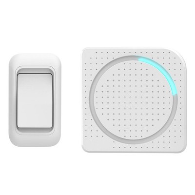 Arlec 150m White Battery Operated Wireless Door Chime Door Hardware