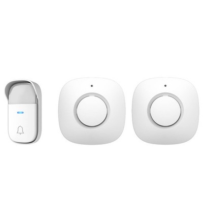 Arlec 150m White Wireless Dual Plug-in Door Chime With Kinetic Push Button Home