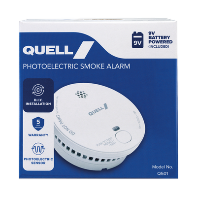 Quell 9V Q501 Photoelectric Smoke Alarm - Trade Box Garden