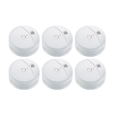 FirePro 9V Photoelectric Smoke Alarm - Pack of 6 Garden