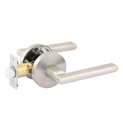 Ikonic Brushed Nickel Fellino Privacy Lever Set Door Hardware