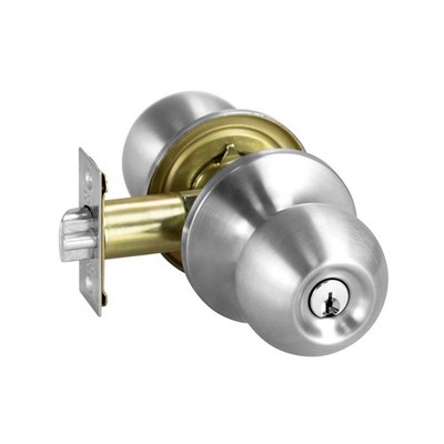 Delf Satin Chrome Valencia Entrance Knob Set Door Hardware