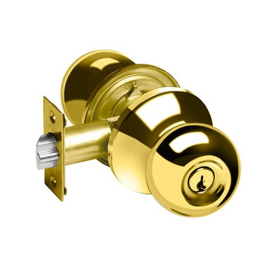 Delf Polished Brass Valencia Entrance Knob Set Door Hardware