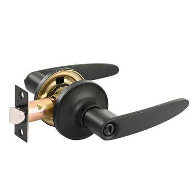 Ikonic Black Matte Norr Privacy Lever Set Door Hardware