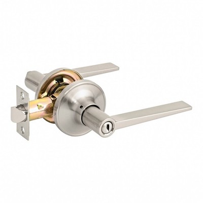 Ikonic Brushed Nickel Orbis Privacy Lever Set Door Hardware