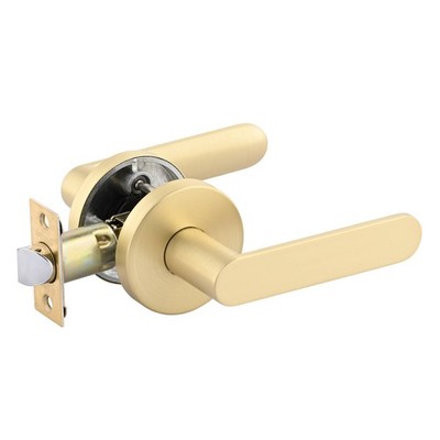 Ikonic Brushed Brass Sira Passage Lever Set Door Hardware