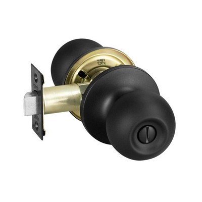 Delf Matte Black Valencia Privacy Knob Set Door Hardware