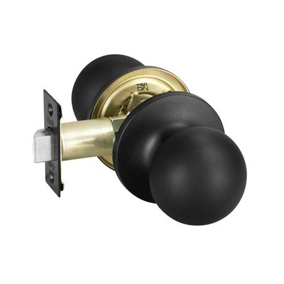 Delf Matte Black Valencia Passage Knob Set Door Hardware
