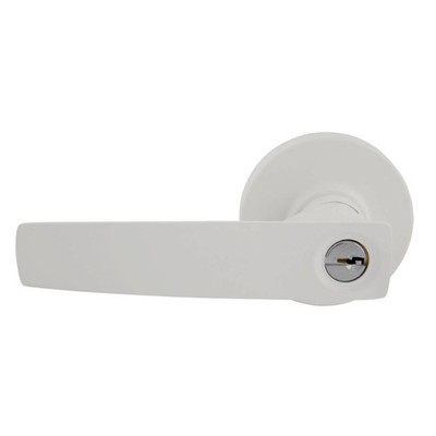 Neue Aurora Entrance Key-In-Lever Set In White White Door Hardware
