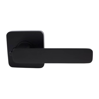 Gainsborough Black Matte Choice Harper Square Privacy Lever Set Door Hardware