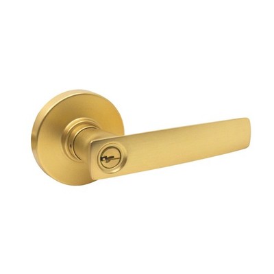 Gainsborough Neue Aurora Key in Lever Entrance Set in Satin Brass Door Hardware