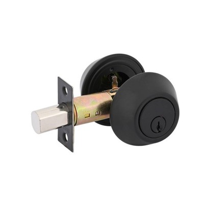 Ikonic Matte Black Double Cylinder Deadbolt Door Hardware