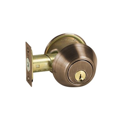 Delf Antique Cooper Single Cylinder Heavy Duty Deadbolt Door Hardware