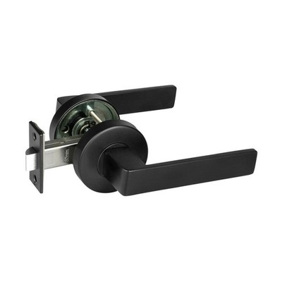 Delf Matte Black Barcelona Passage Lever Set Door Hardware