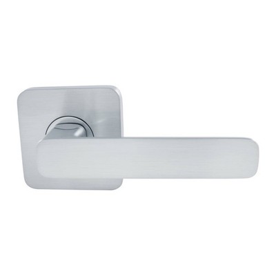 Choice Harper Square Passage Lever Set In Satin Chrome Door Hardware