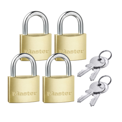 Master Lock 40mm Brass Keyed Padlock - 4 pieces Brake Parts