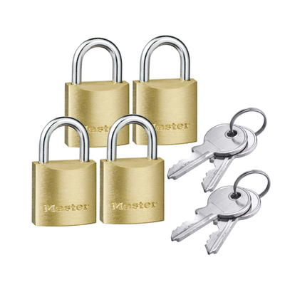 Master Lock 20mm Brass Keyed Padlock - 4 pieces Brake Parts