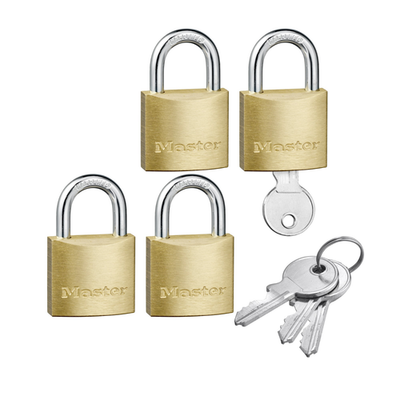 Master Lock 30mm Brass Keyed Padlock - 4 pieces Brake Parts