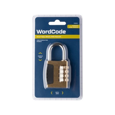 Wordcode 38mm Brass 4 Dial Resettable Padlock Brake Parts