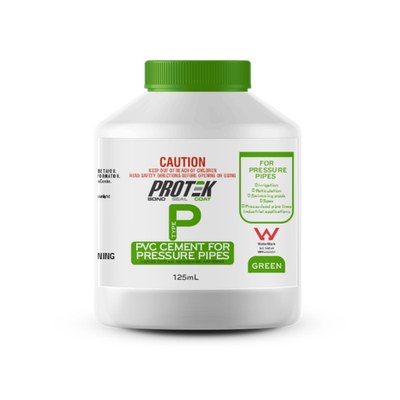 Protek 125ml Type P Green PVC Cement For High Pressure Pipes